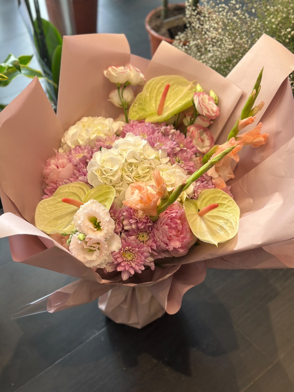 Pastel Bouquet with Water Base — Bouquets by Casablanca Flower Delivery