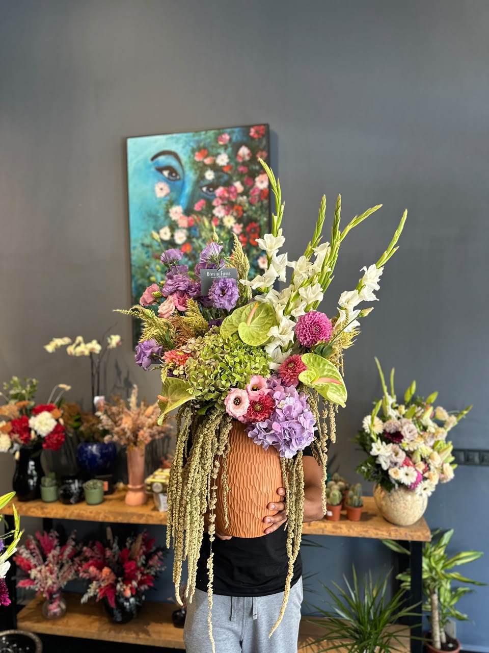 Grand Arrangement in Terracotta Vase — Arrangements by Casablanca Flower Delivery