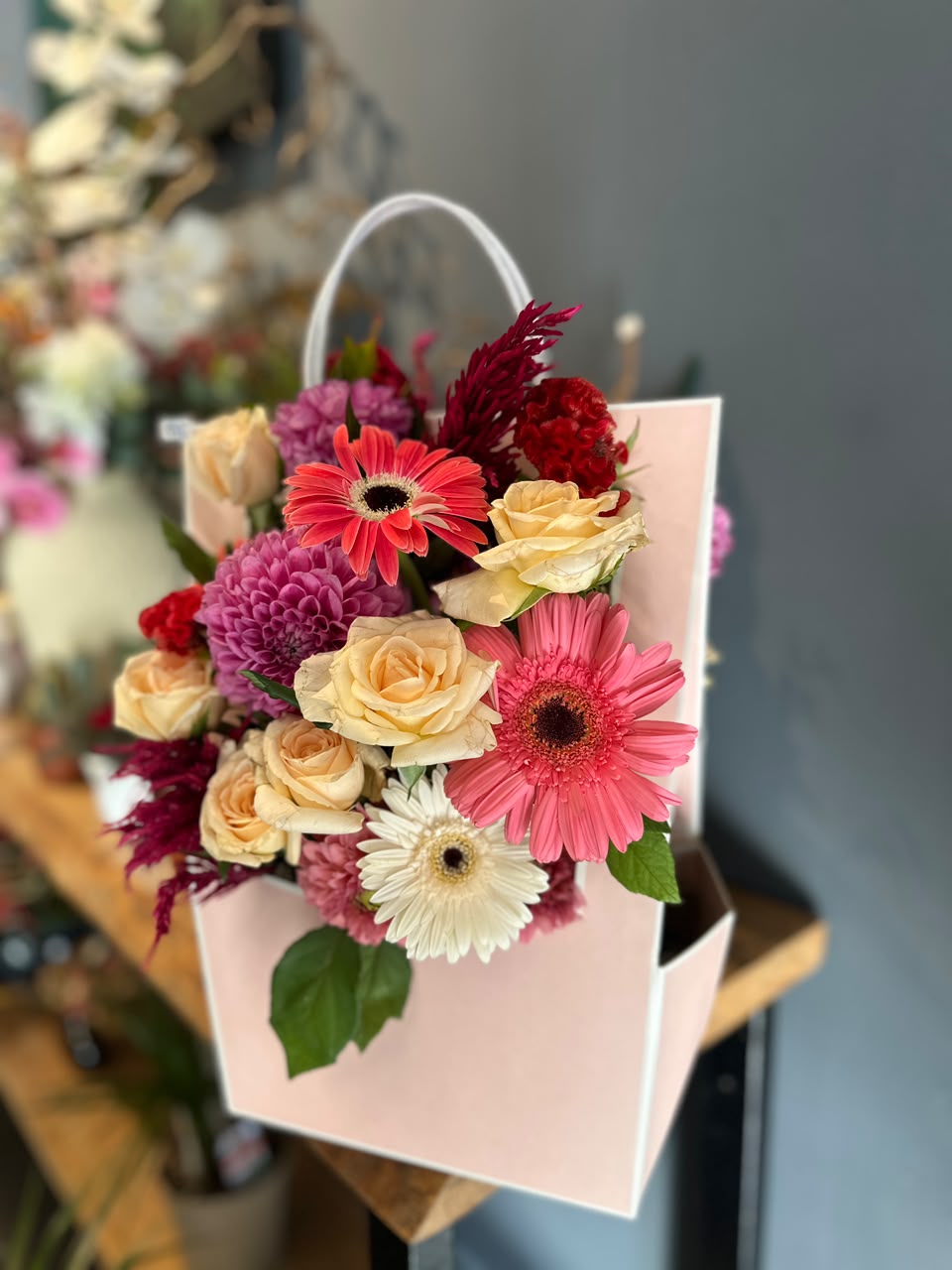 Pinky Floral Bag — Flower Bags by Casablanca Flower Delivery