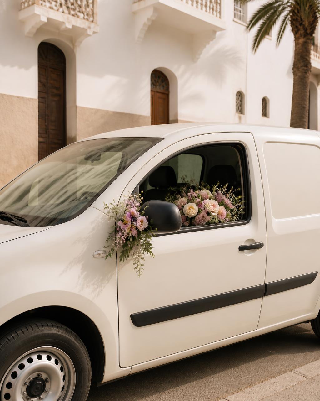 Casablanca Flower Delivery van with fresh flowers ready for delivery across Casablanca